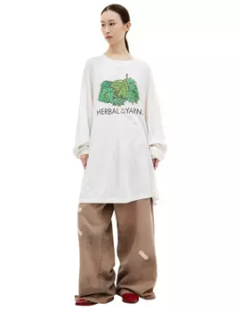 White 'HERBAL IN THE YARN' Longsleeve