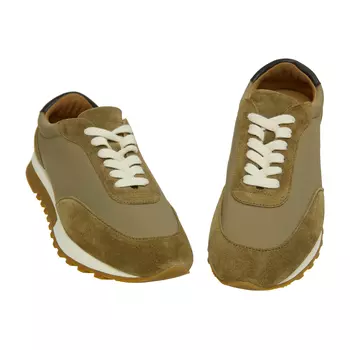 Beige leather sneakers
