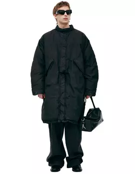Black cotton parka