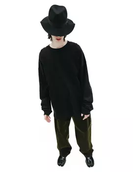 Хлопковый лонгслив с логотипами на спине