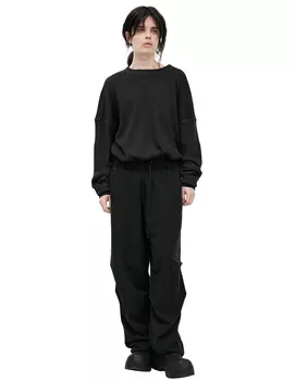 Black cotton trousers
