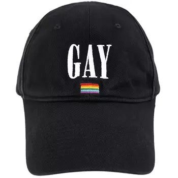 Black Embroidered GAY Cap