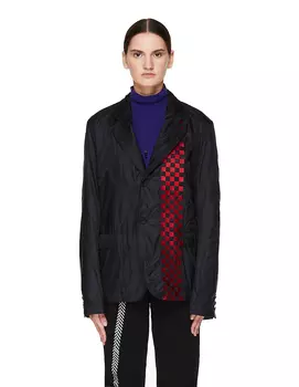 Черный жакет с вышивкой