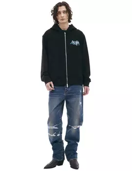 Черное худи на молнии