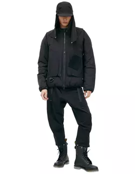 Black jacket with patch pockets