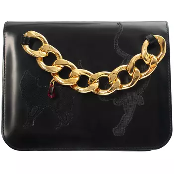 Кожаная сумка с аппликацией