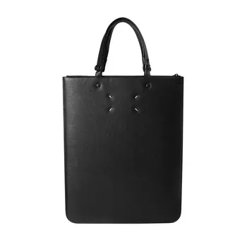 Black leather bag