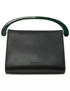 Black leather bag