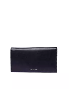 Black Leather Long Pocket Wallet