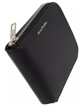 Черный кошелек из кожи