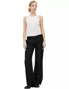 Black linen trousers