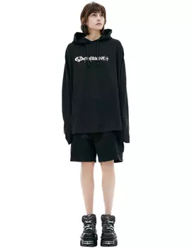 Black logo hoodie
