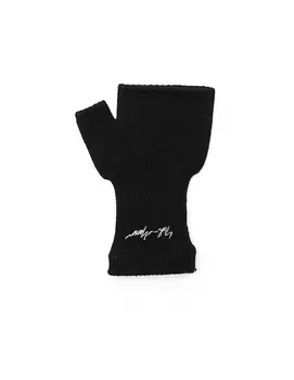 Black Logo Printed Glove