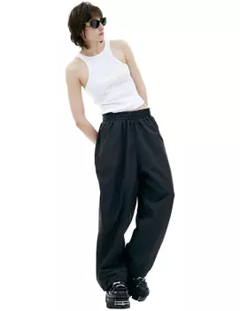 Black logo trousers
