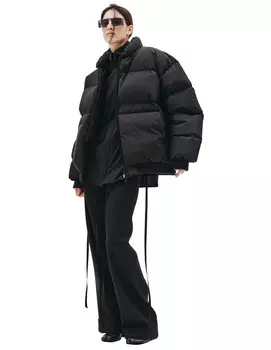 Black matte down jacket