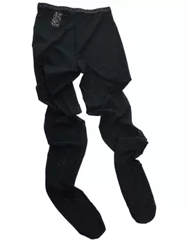 Черные колготки с монопринтом