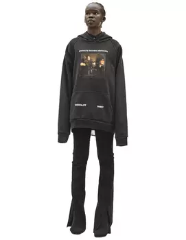 Black Patched Hoodie