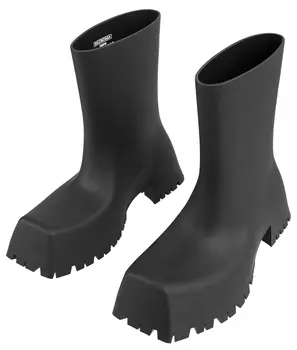 Black Rubber Trooper Boots