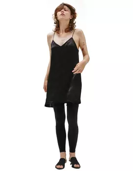 Black slip dress monogram