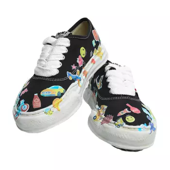 Black sticker sneakers