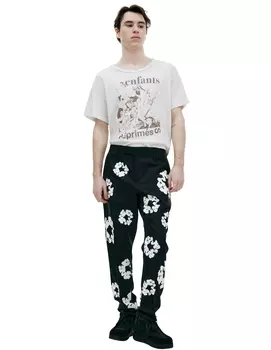 Black trousers with flowers