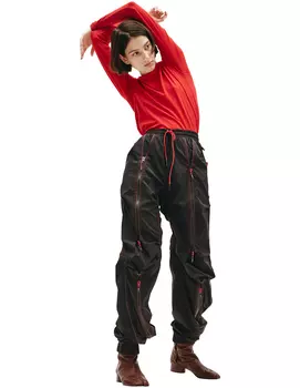 Черные брюки с молниями