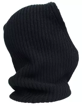 Черный капор из шерсти