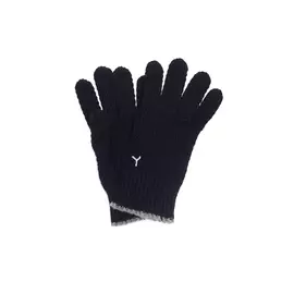 Black Wool Embroidered Gloves