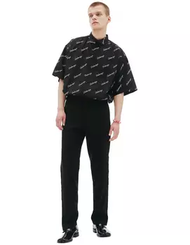 Шерстяные брюки с молниями по бокам