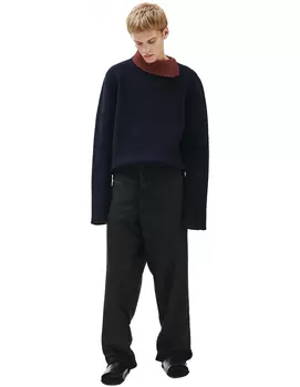 Шерстяные брюки с завязками