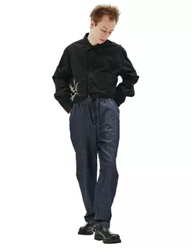 Blue 12Oz Denim Drawstring Jeans