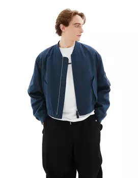 Blue bomber jacket