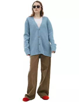 Blue wool cardigan