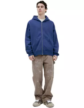 Синее худи на молнии