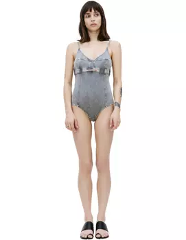 Grey cotton bodysuit