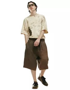 Бордовые шорты на кулиске