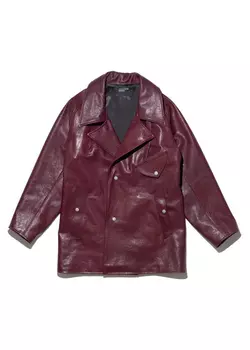 Burgundy leather jacket