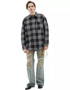 Button-down plaid shirt