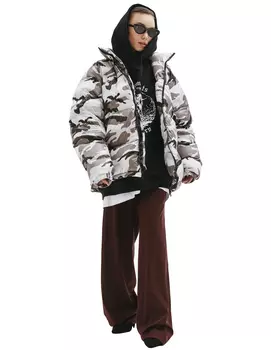 Camouflage down jacket