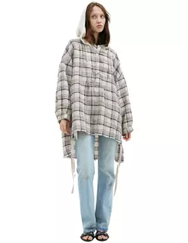 Checkered shirt with hood