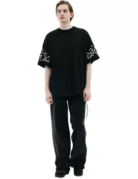 Black T-shirt with ornaments