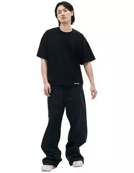 Черная оверсайз футболка