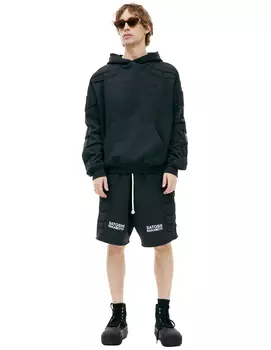 Черное худи с элементами мотозащиты