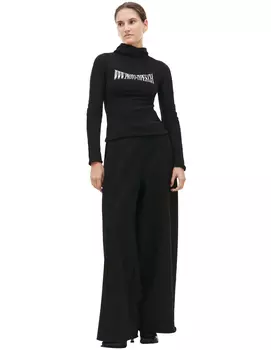 Черное худи с принтом