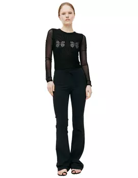 Black flared trousers