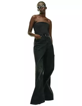 Черные широкие джинсы