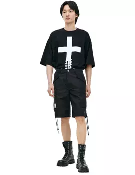 Black cargo shorts