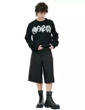 Черные шорты с поясом