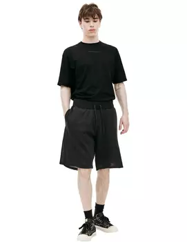 Черные шорты с вышивкой