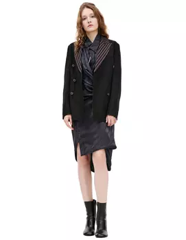 Black double-breasted blazer